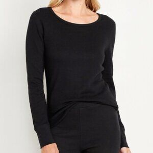 Old Navy waffle pajama PJ shirt black size XS